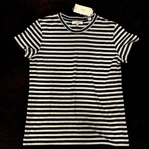 VINCE NWT Black White Striped Tee Shirt S